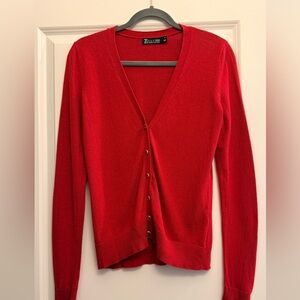 New York & Company Vibrant Red Cardigan